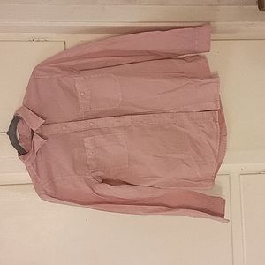 Madewell 100% cotton soft pink long-sleeved button down shirt size small